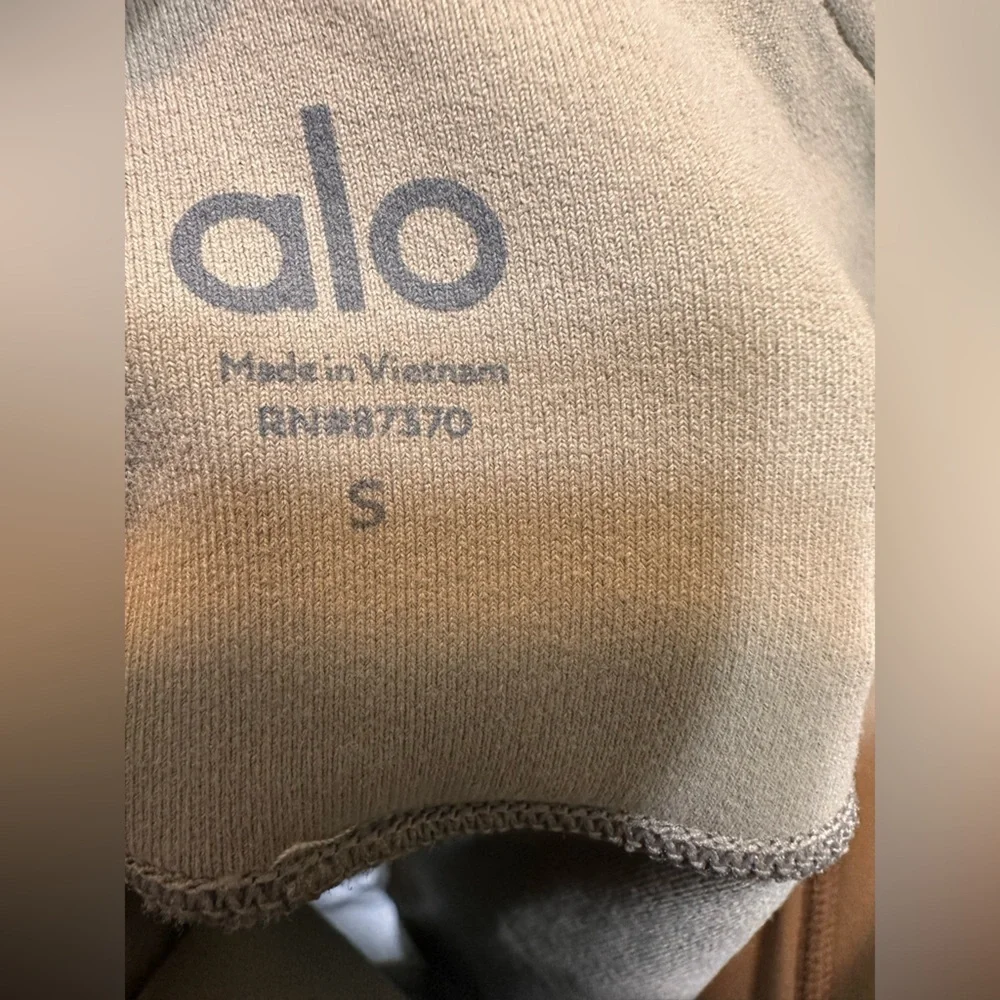 Alo Airlift High Waist Moto Leggings Textured Ribbed Knit Mesh Panels taupe